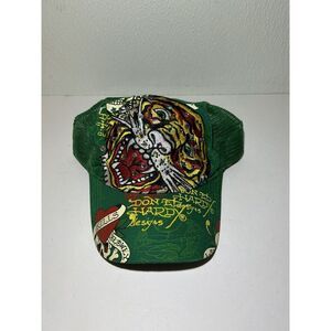Don Ed Hardy Green Tiger Hat